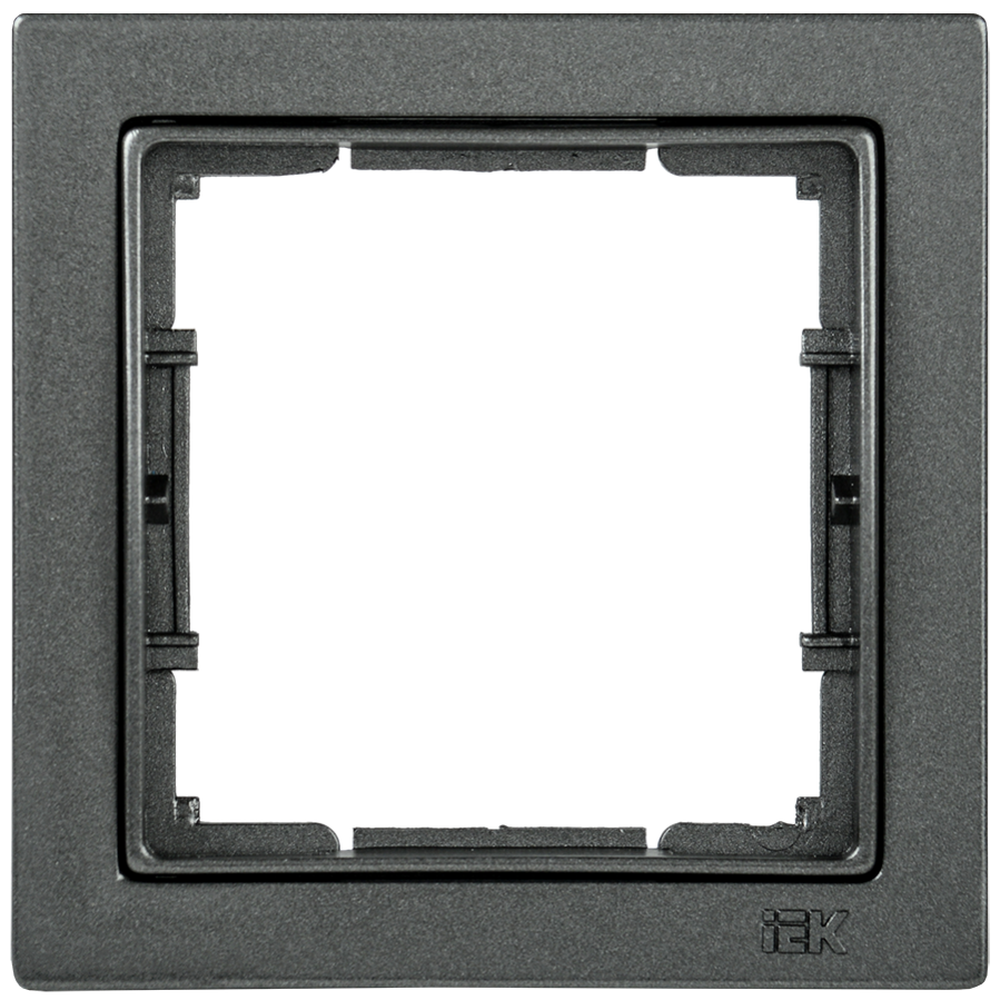 РУ-1-БА Рамка 1 мест. квадратная BOLERO Q1 антрацит IEK
