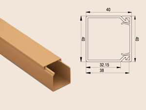 Кабель-канал 40х40 корич. Рувинил