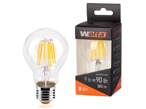 Лампа LED  WOLTA FILAMENT  A60 9Вт 900Лм E27 4000K 1/10/50