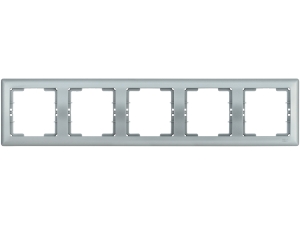 РГ-5-БС Рамка 5 мест. гориз. BOLERO серебряный IEK