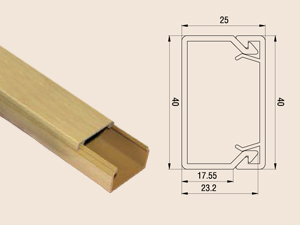 Кабель-канал 40х25 Рувинил (бук на светлой основе)