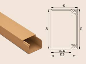 Кабель-канал 60х40 корич. Рувинил