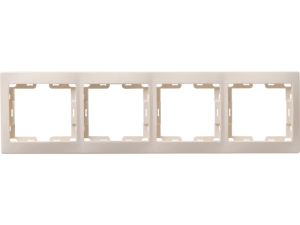 РГ-4-ККм Рамка 4местн. горизонт. КВАРТА (кремовый)