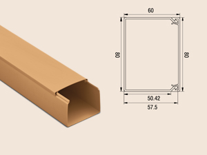 Кабель-канал 80х60 корич. Рувинил