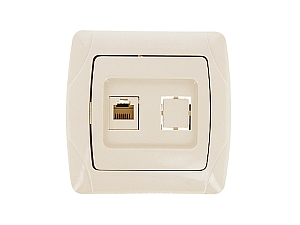 Розетка RJ-45 1-мест. беж. Мадрид EKF PROxima