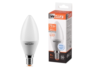 Лампа светодиодная LED 25SC8E14 8Вт Е14 4000К WOLTA