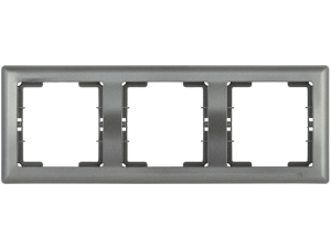 РГ-3-БА Рамка 3 мест. гориз. BOLERO антрацит IEK