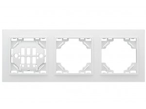 Минск Рамка 3-местная горизонтальная белая EKF  Basic