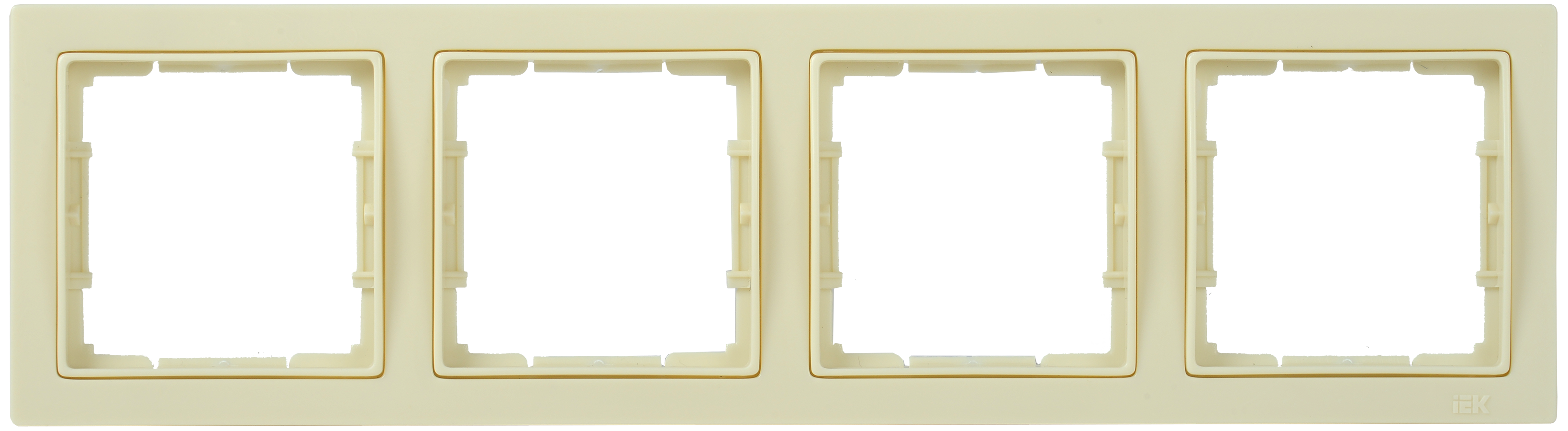 РУ-4-БК Рамка 4 мест. квадратная BOLERO Q1 кремовый IEK