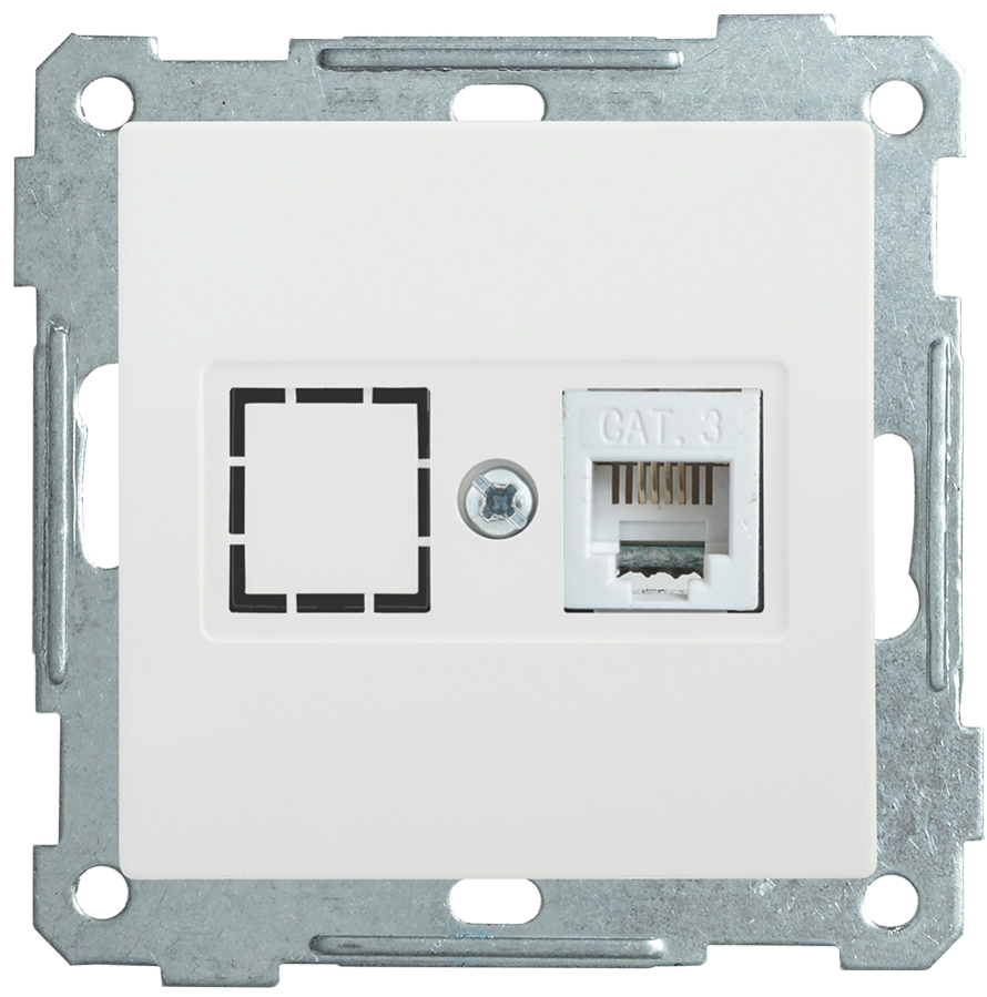 РK10-1-Б Розетка компьютерная RJ45 Cat5e BOLERO белый IEK