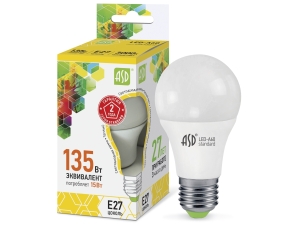 Лампа светодиодная LED-A60-standard 5Вт 230В Е27 3000К 450Лм ASD