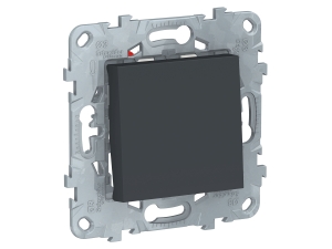UNICA NEW ПЕРЕКЛЮЧАТЕЛЬ 1-клавишный, перекрестный, сх. 7, 10 AX, 250В, АНТРАЦИТ